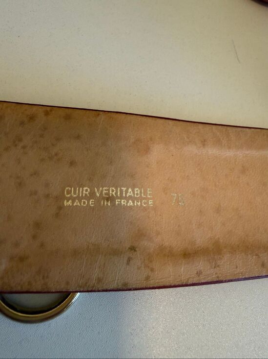 Vintage Varlet de Lagrange Leather Belt Statement Gold Metal Lion Head Sz S/M main image 6